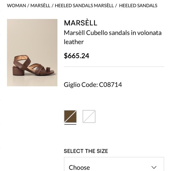 Marsèll Cubello sandals  volonata Womens size 9 brown leather Retail price $665 - Picture 8 of 10